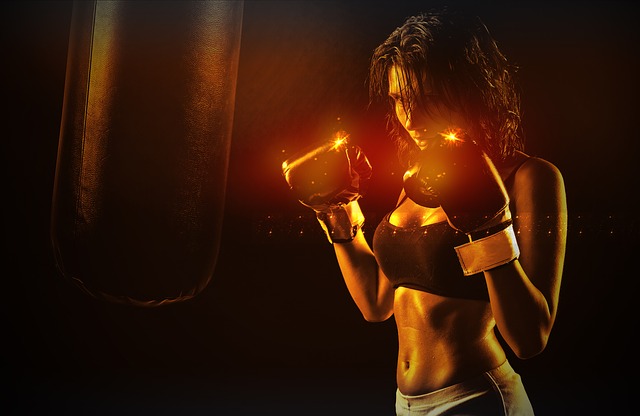 boxerka s rukavicemi